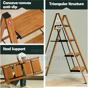 4 Step Non Slip Foldable Portable Step Ladder