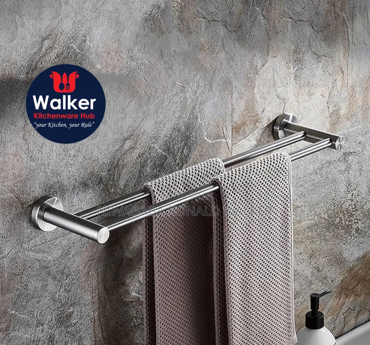 Double Layer Towel Holder Rack Stainless Steel
