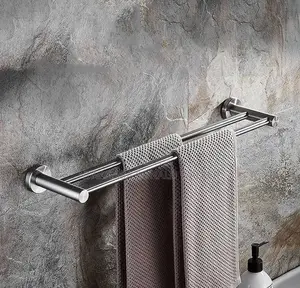 Double Layer Towel Holder Rack Stainless Steel