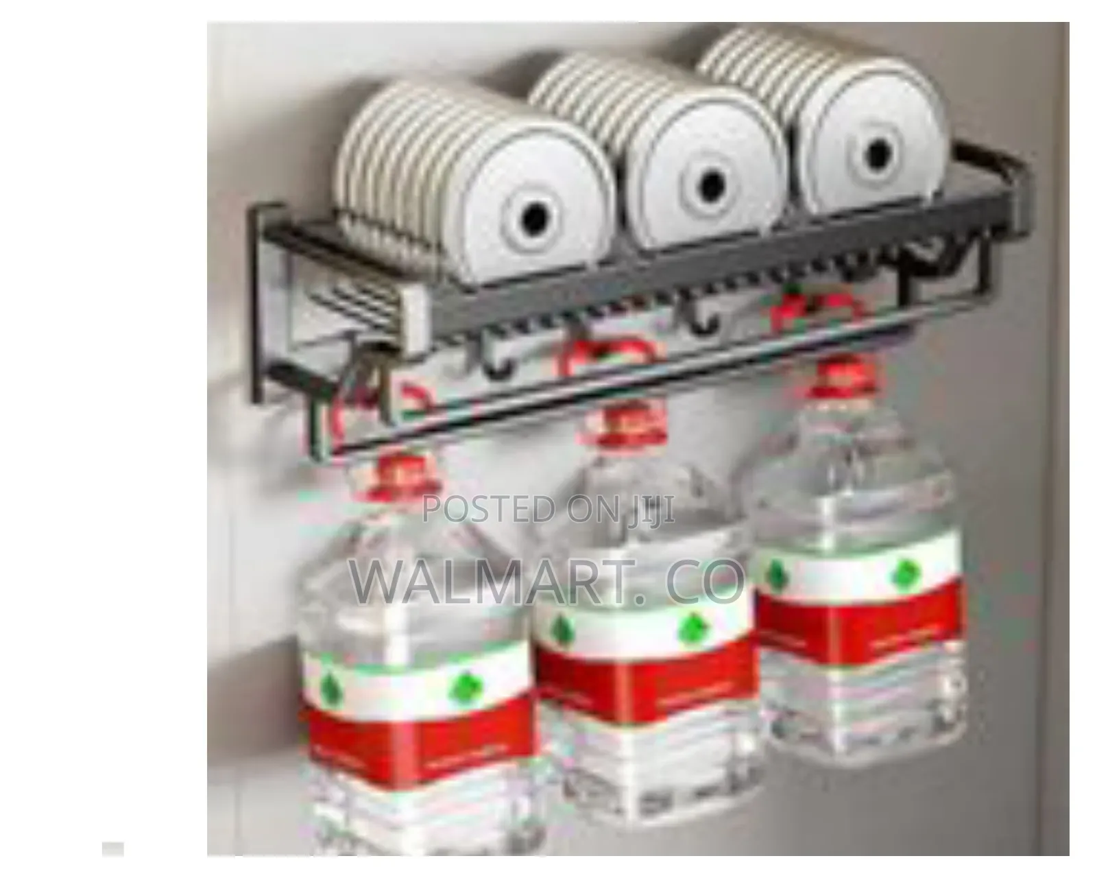 Wall Mounted Kitchen Bathroom Towel Rack Basket Shelf Organizer
