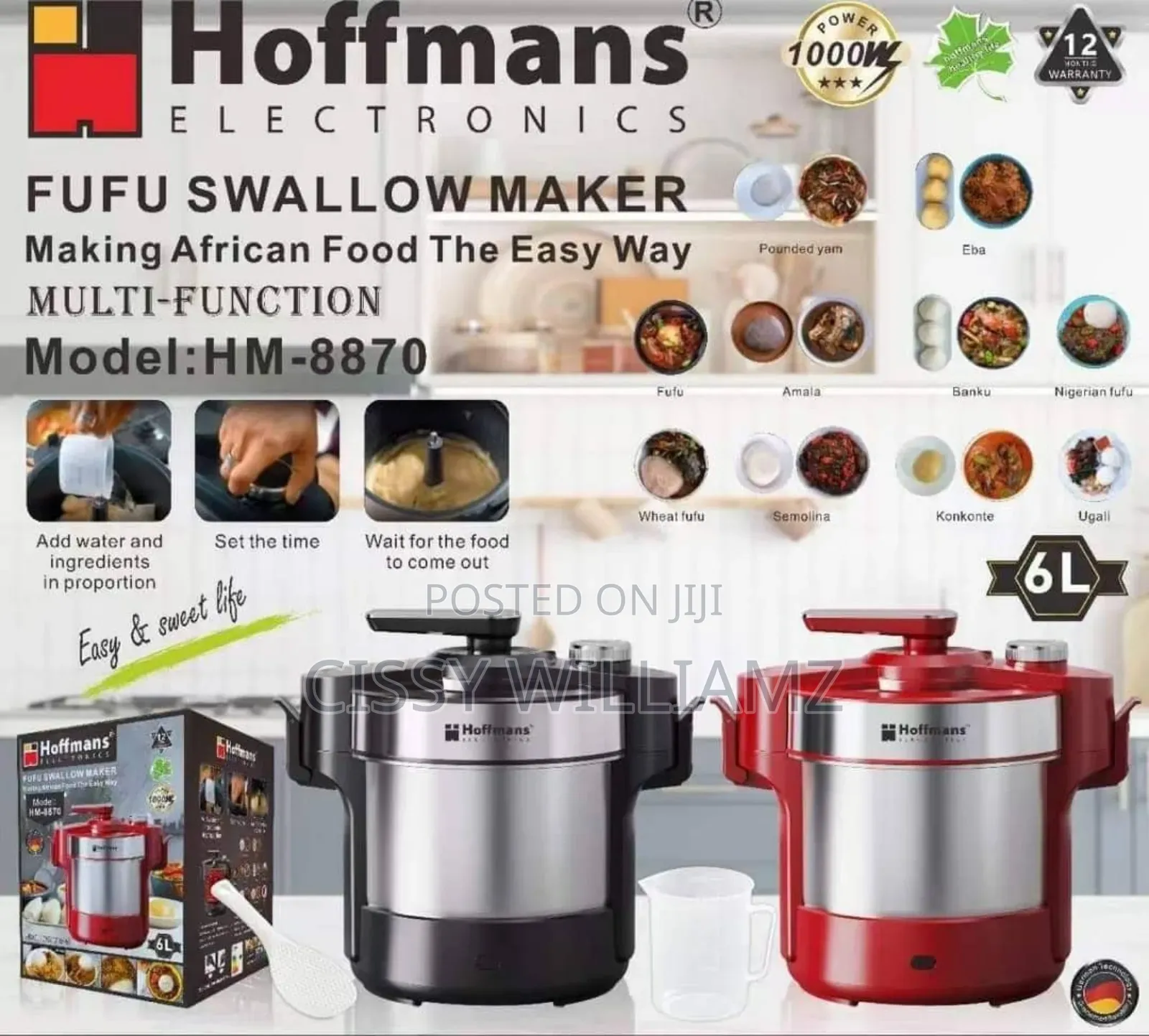 Hoffman Fufu Swallow Maker Ugali Posho Maker