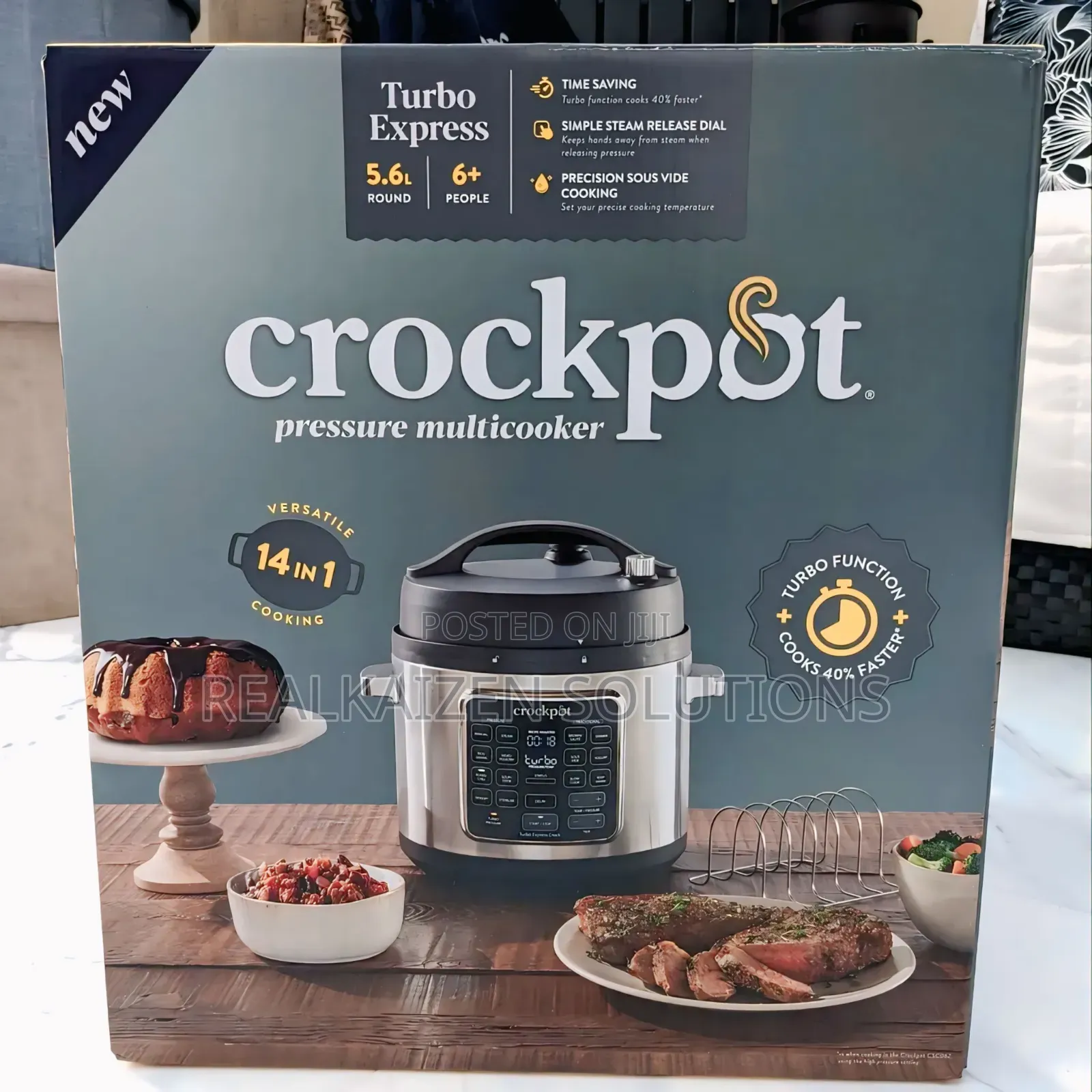 Uk Crockpot 5.6l Turbo Express Electric Pressure Multicooker Cooker