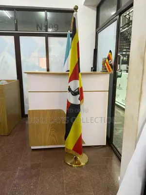 Double Sided Uganda Office Flags and It's Stand