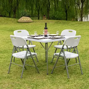 Patio Outdoor Plastic Dining Table and Chairs Set