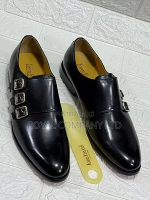 Double Strap Monk Leather Shoes