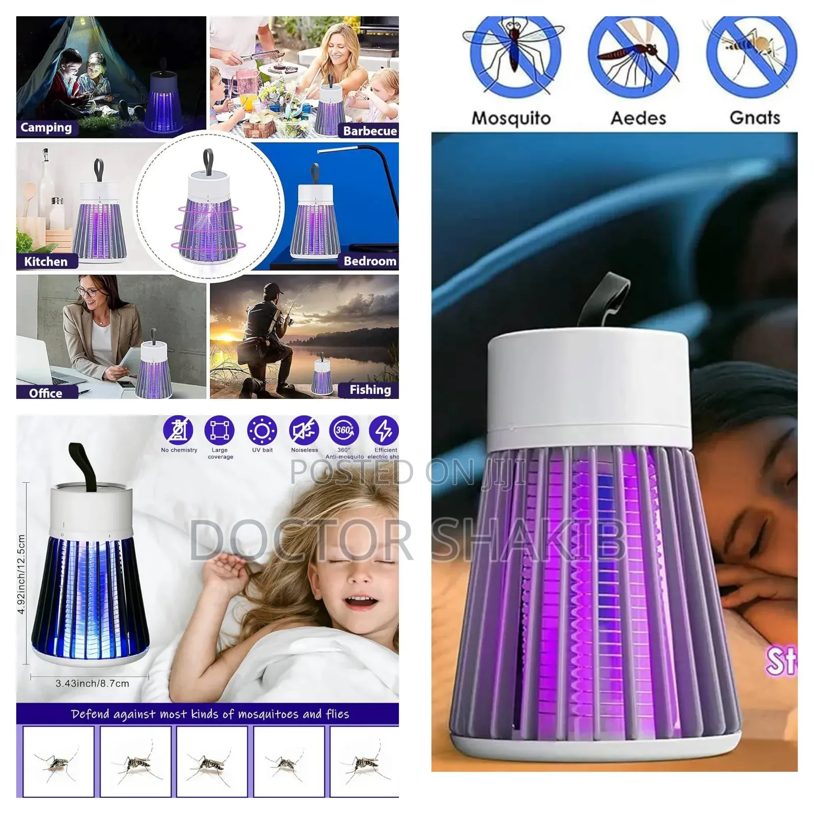 Portable Rechargeable Mosquito Killer Lamp