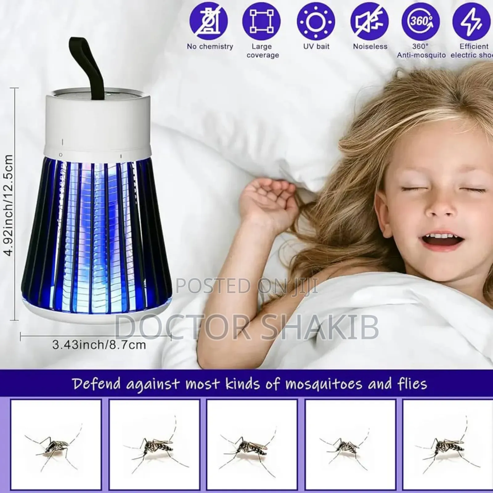 Portable Rechargeable Mosquito Killer Lamp