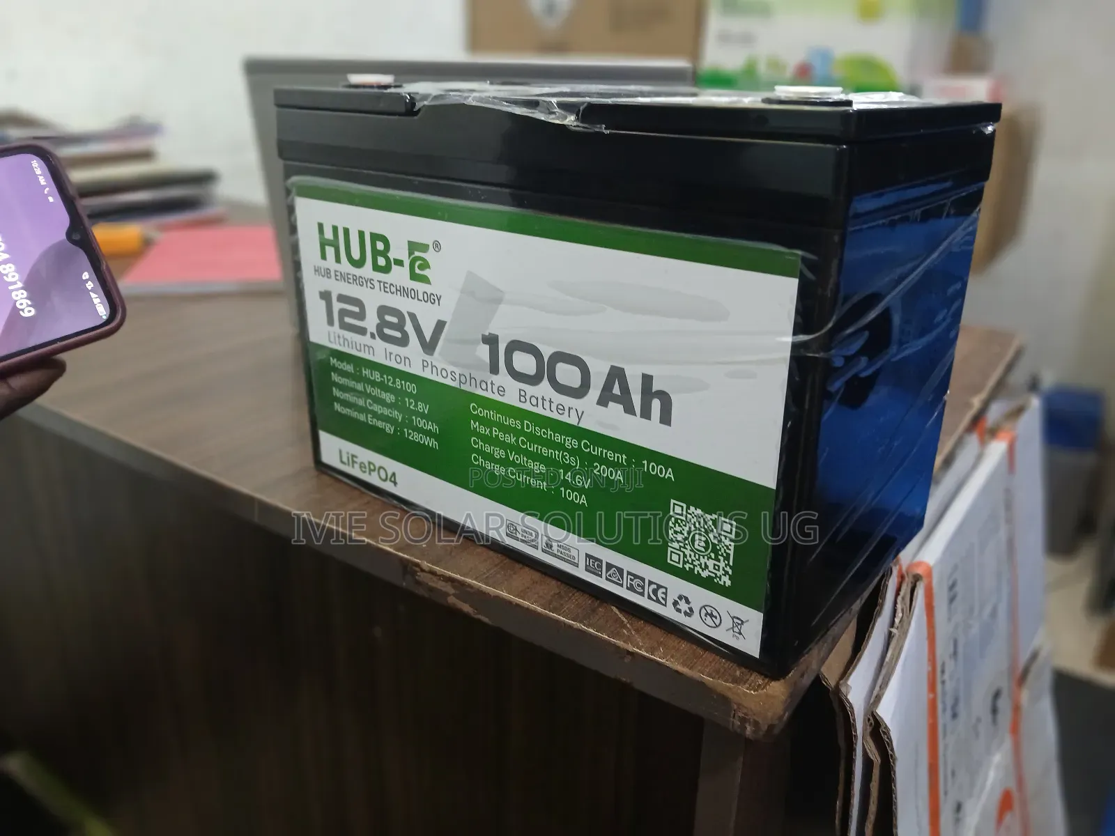 Hub Lithium Battery 12.8v 100ah