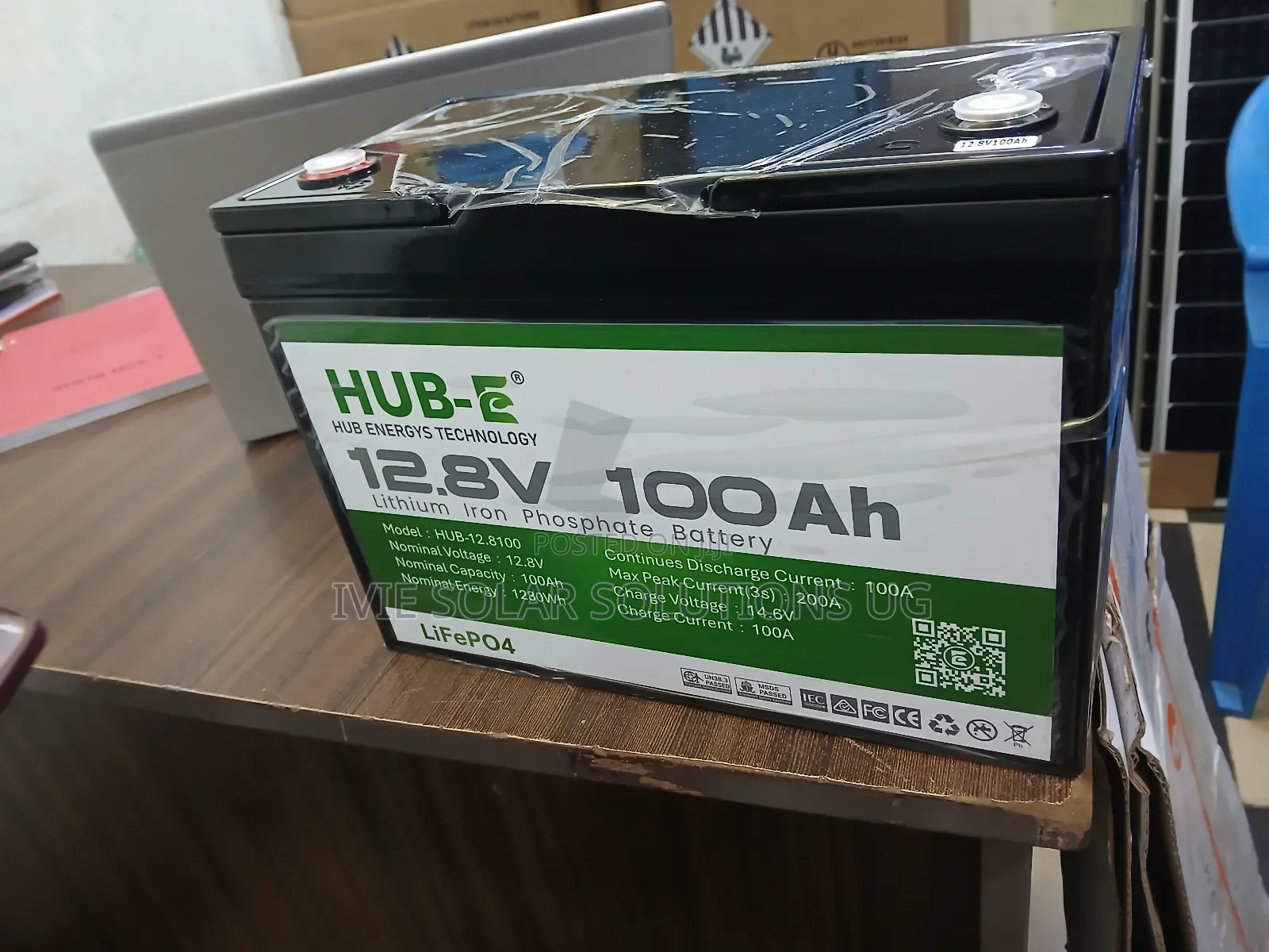 Hub Lithium Battery 12.8v 100ah