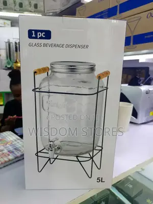 5l Glass Beverage Dispenser.