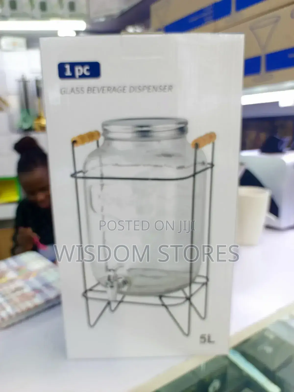 5l Glass Beverage Dispenser.