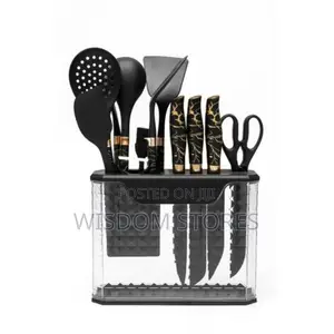 Silicone Kitchenware Set - Black