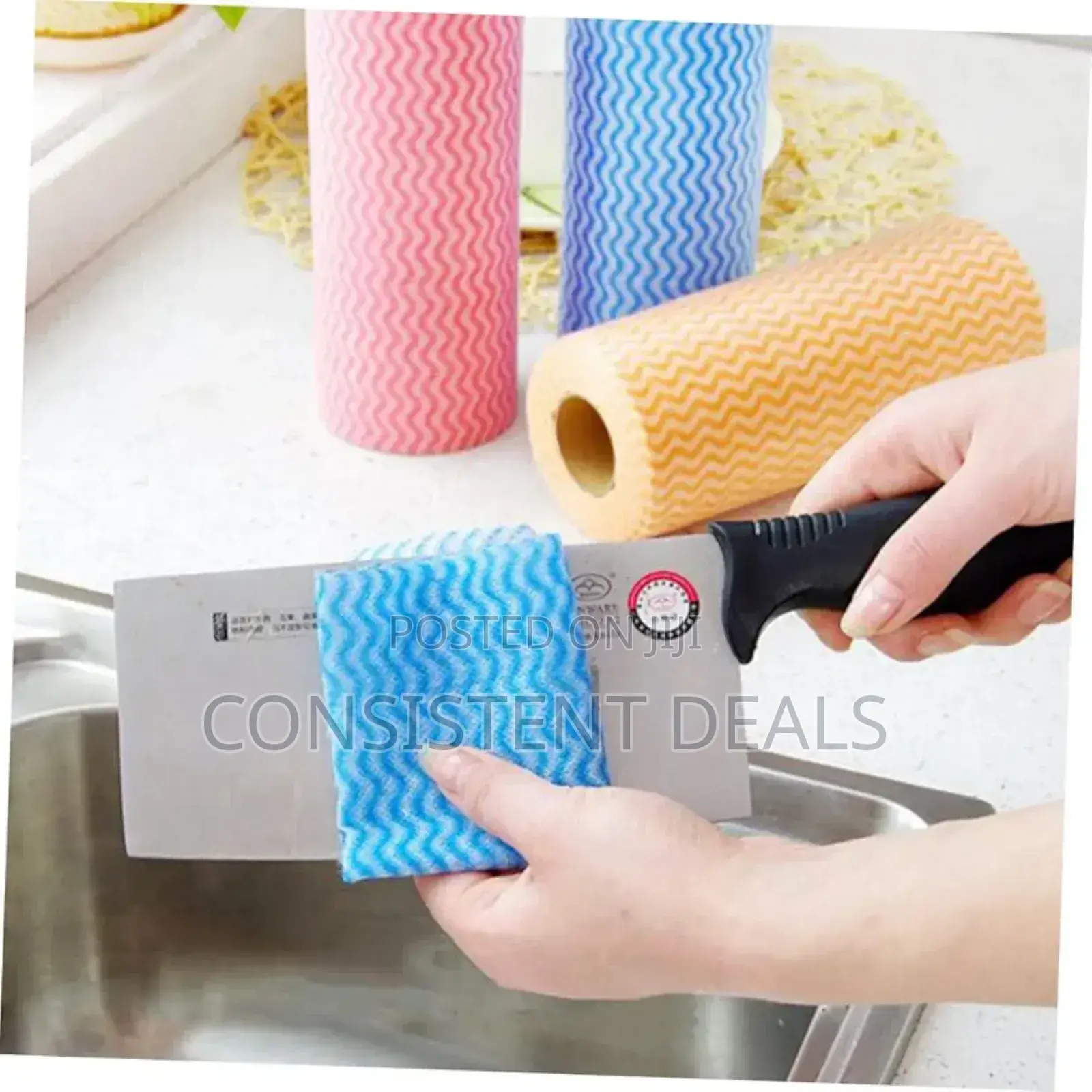 1roll 50pcs Non-Woven Kitchen Dish Towels