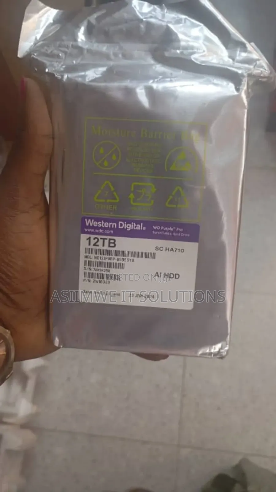Western Digital (Wd) Purple Pro 12tb Internal Hard Drive