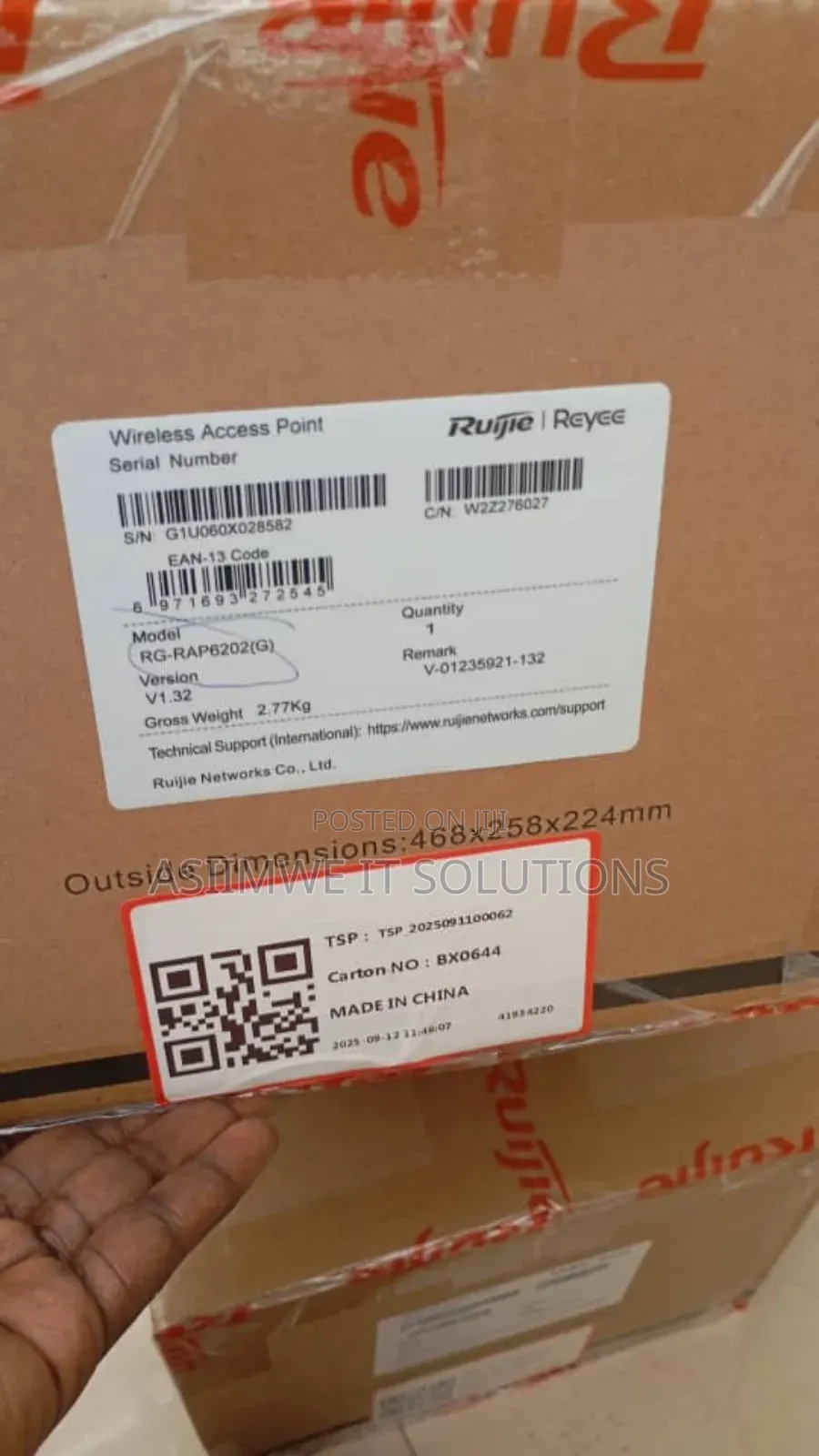Ruijie Reyee Rg-Rap6202(G) Wireless Access Point.