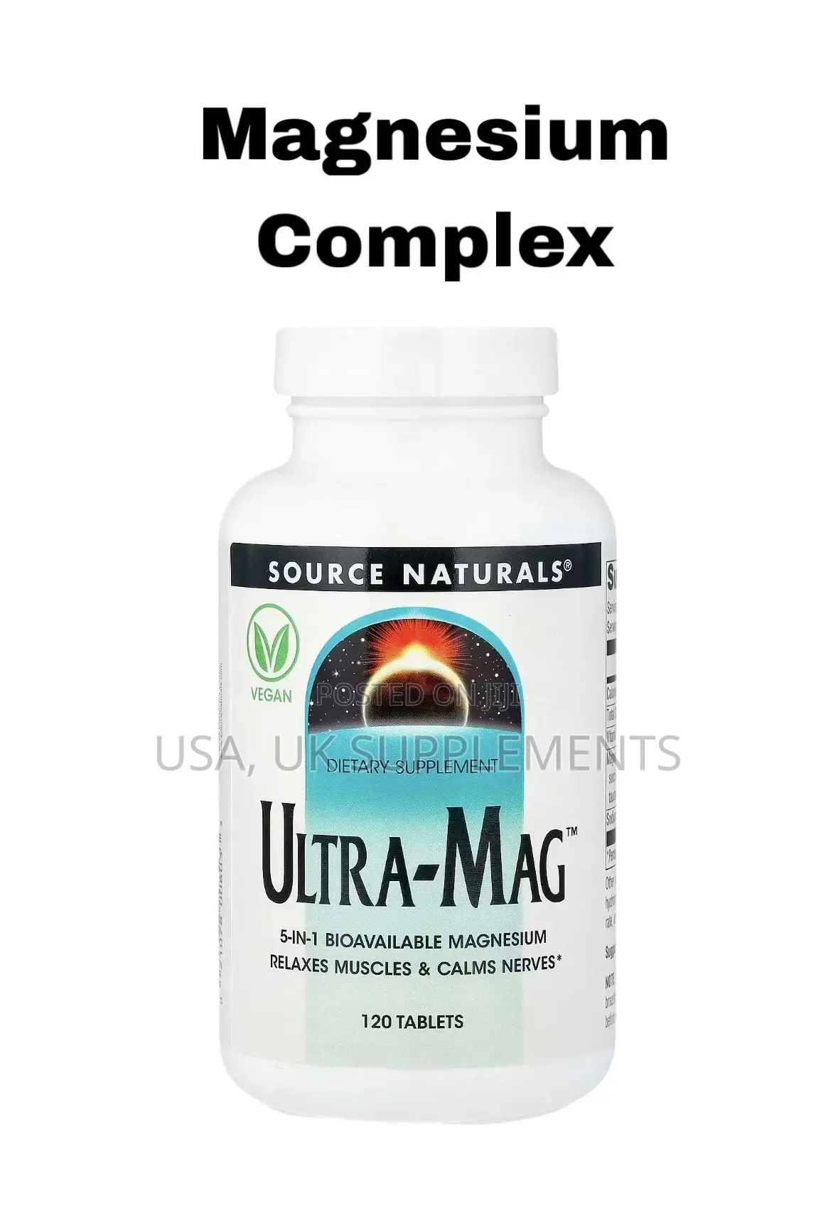 5in1magnesiumcomplex,Glycinate,Citrate,Malate,Taurate,Succinate120tabs