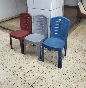Maroon/Reddish/Gray And Blue Plastic Chairs Plastic Chairs 1pc