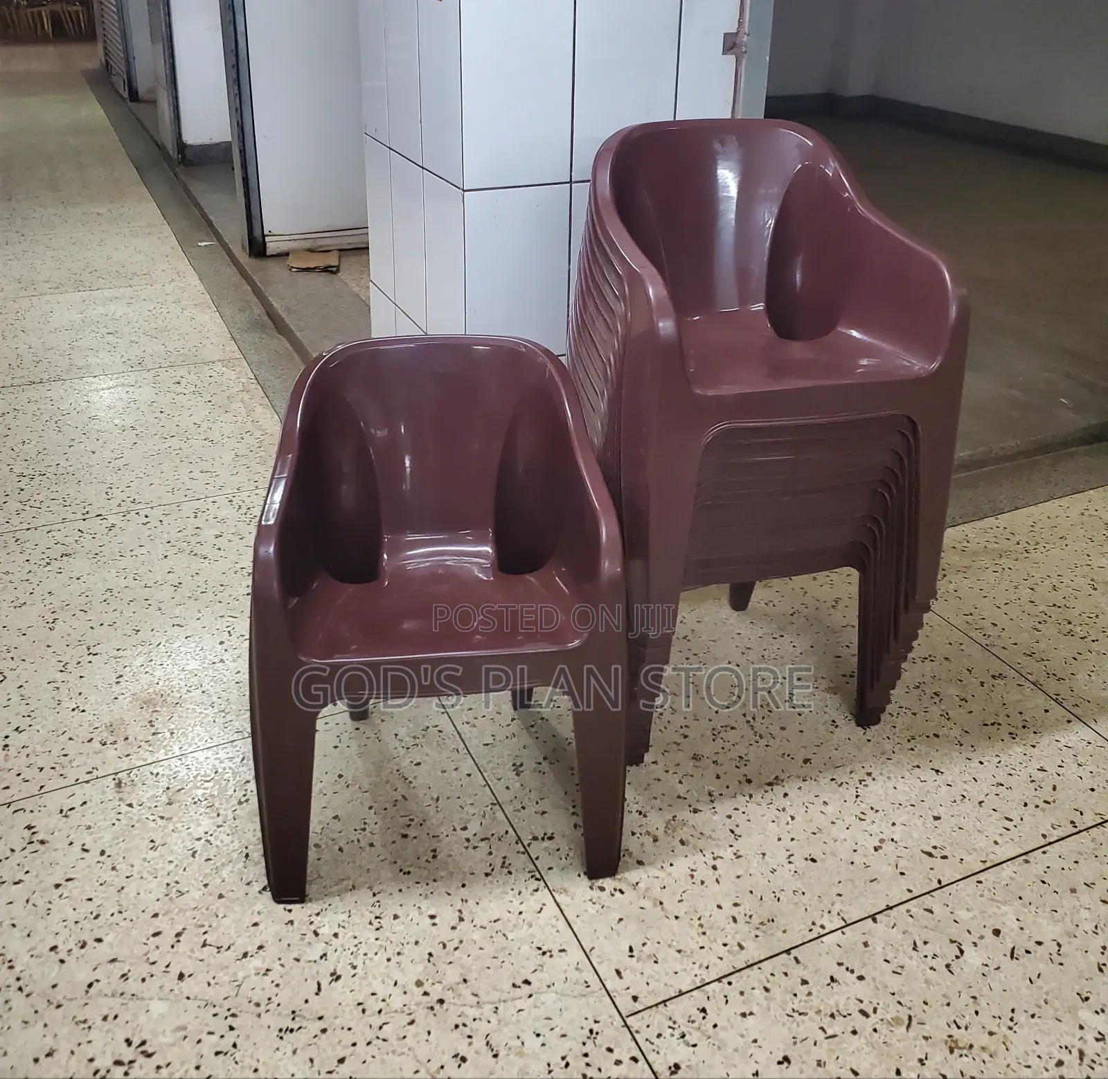 Generic Coffee Brown Plastic Chairs Plastic Chairs