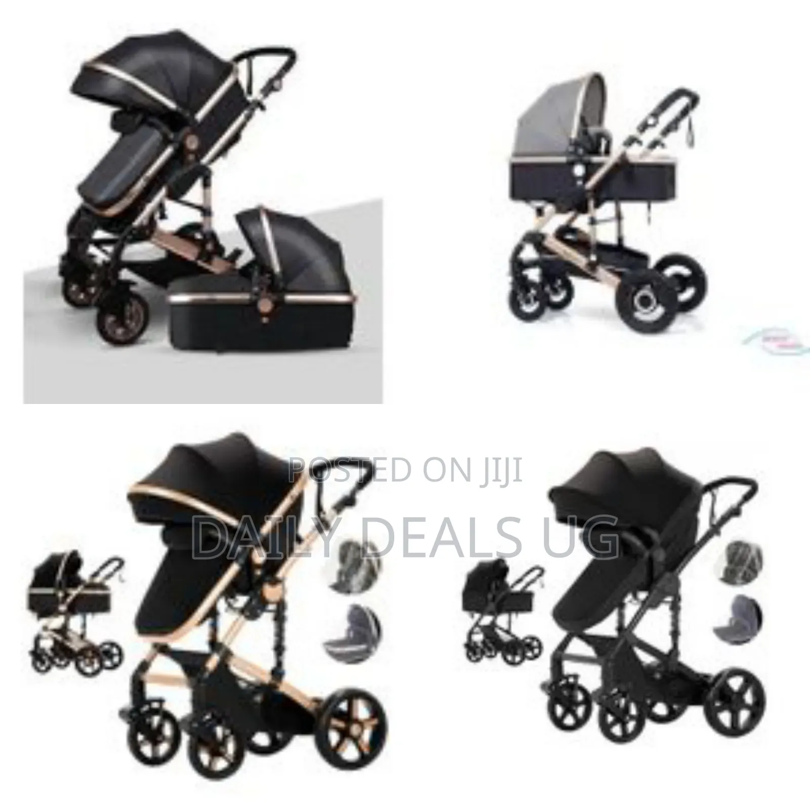 2 in 1 Baby Bassinet Stroller, Convertible Foldable Standard Stroller