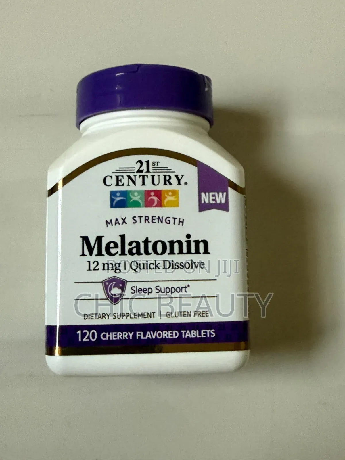 21st Century Max Strength Melatonin 12mg Quick Dissolve 120 Cherry Tab