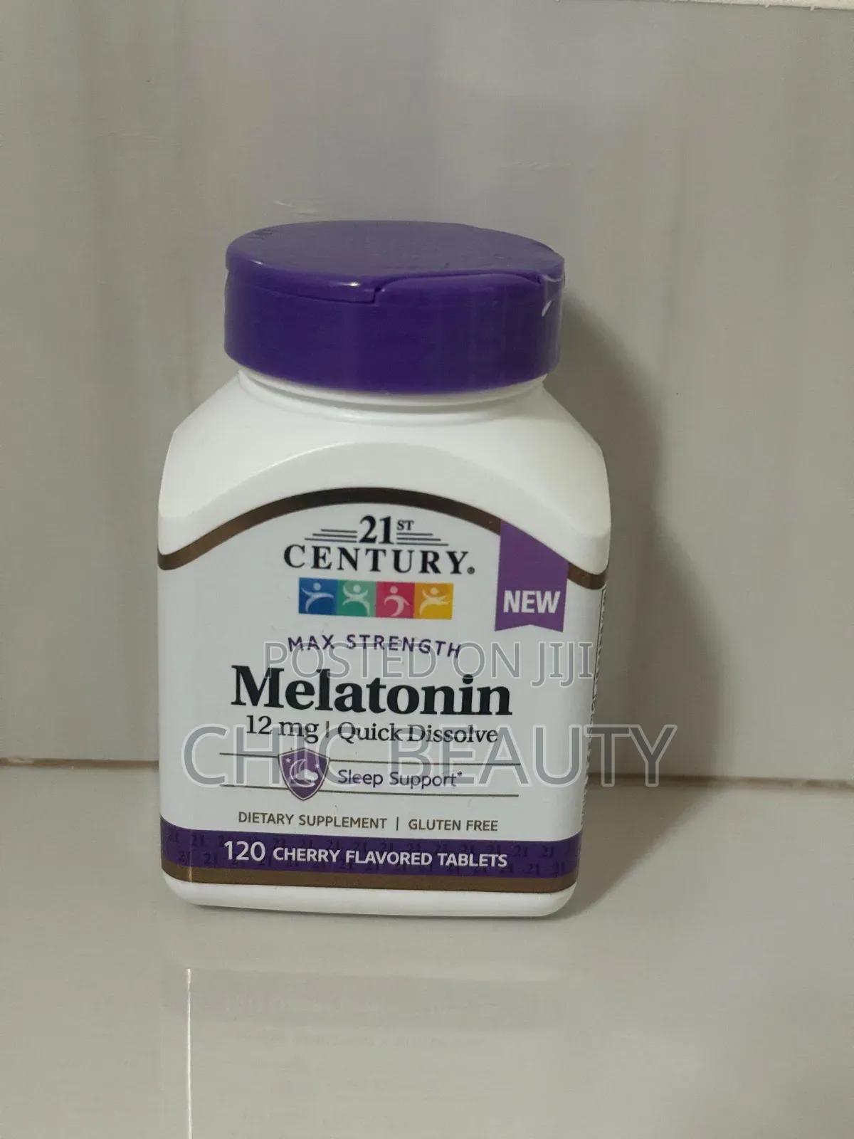 21st Century Max Strength Melatonin 12mg Quick Dissolve 120 Cherry Tab