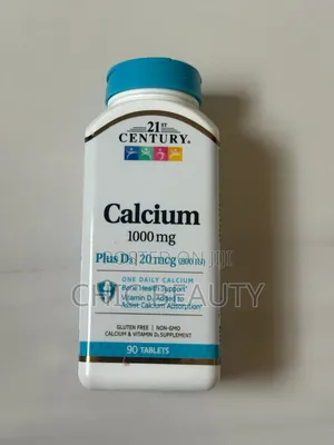 21st Century Calcium 1000mg Bone Health Support, D3 20mcg 90 Tablets