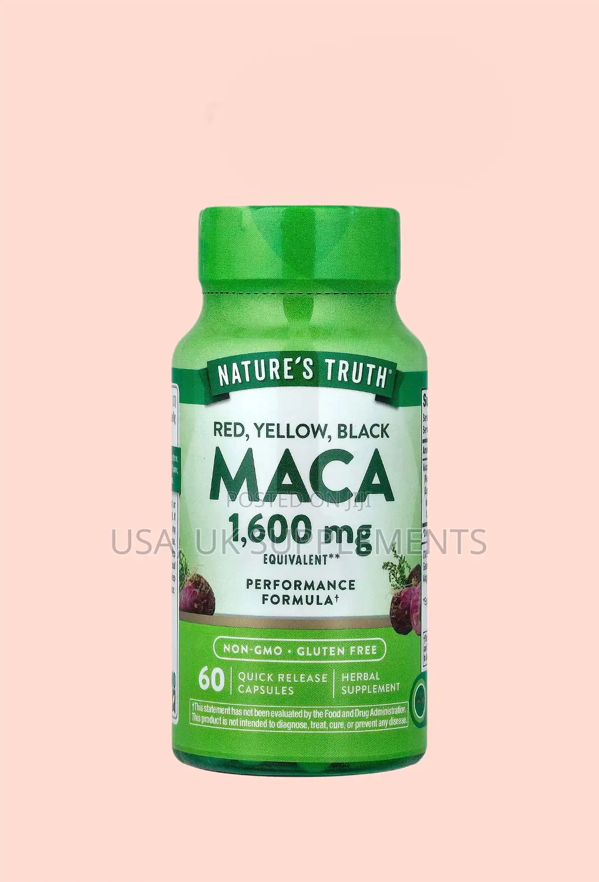 Nature’S Truth 1600mg Red,Yellow,Black Maca 60capsules