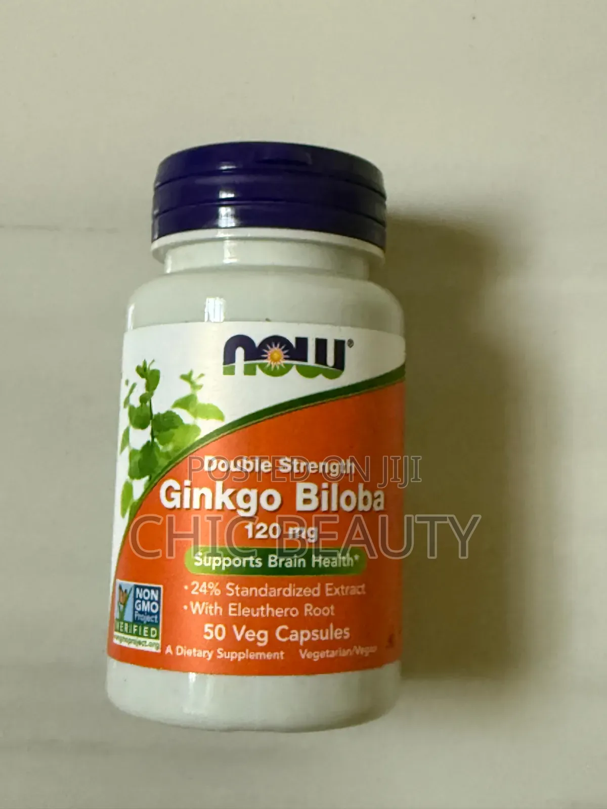 Now Double Strength Ginkgo Biloba 120 Mg 50 Ve Capsule