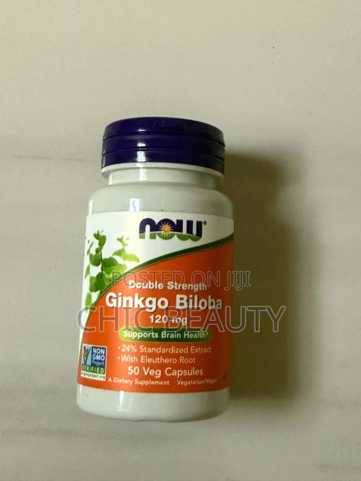 Now Double Strength Ginkgo Biloba 120 Mg 50 Ve Capsule