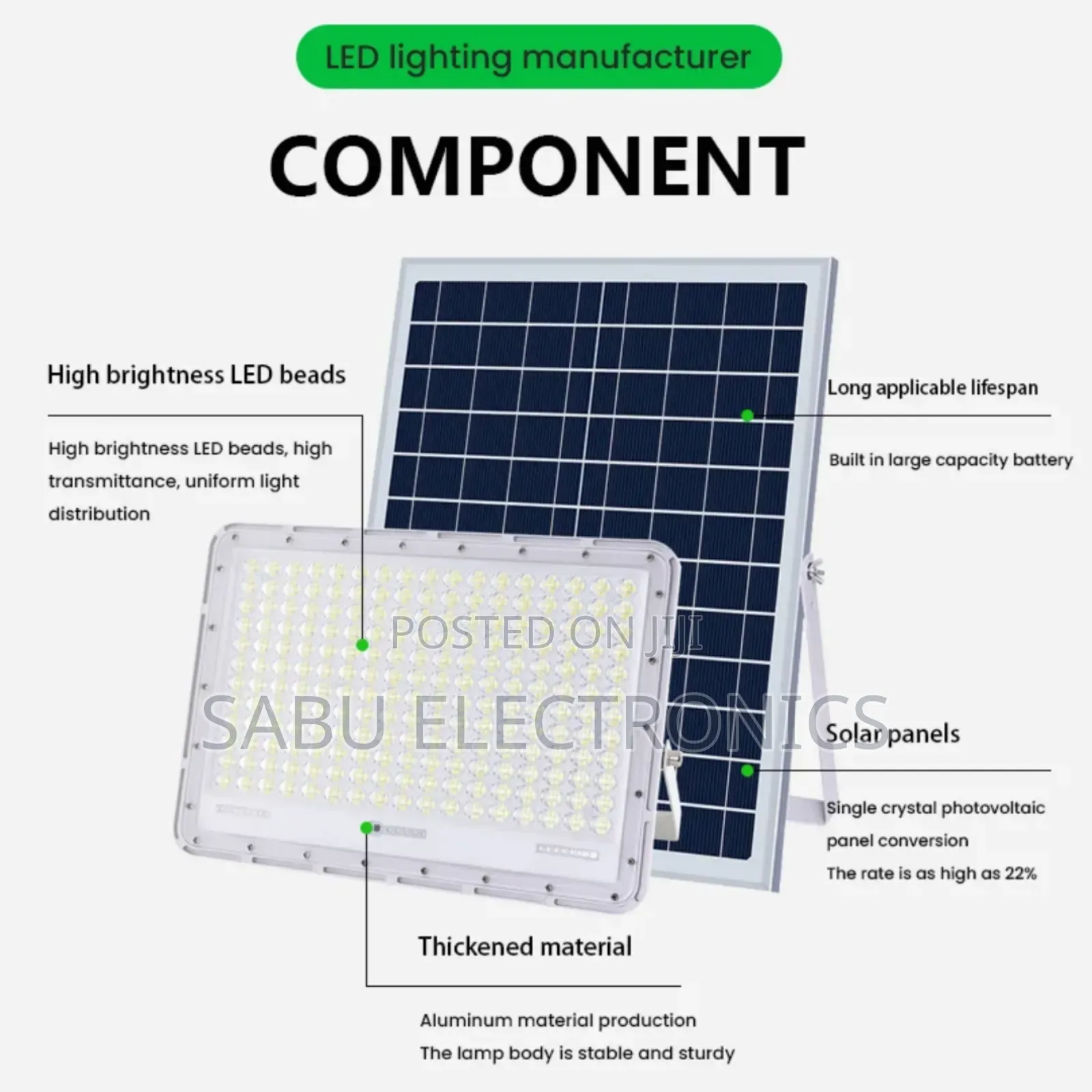 400w Solar Flood Light – Super Bright + Free Remote Control