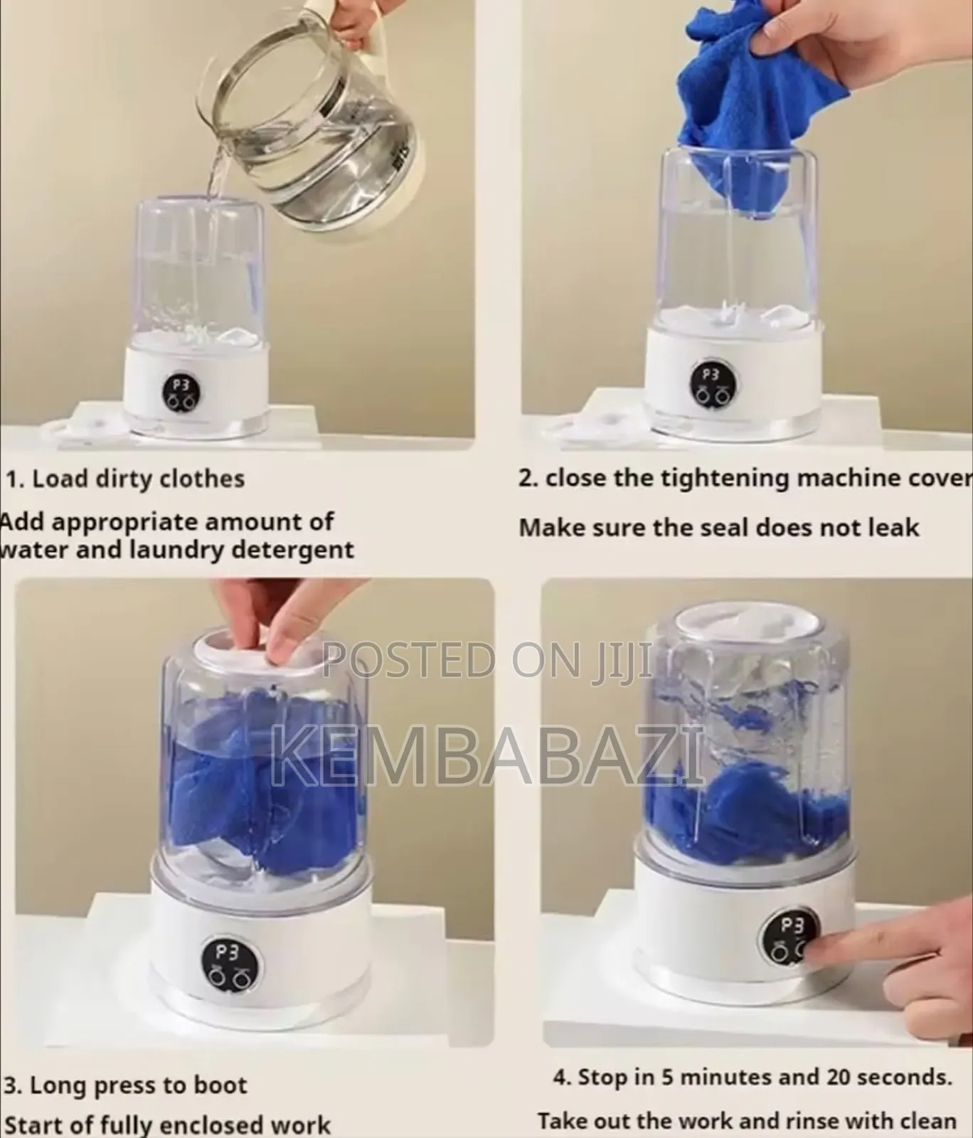 Wireless Charging Mini Washing Machine