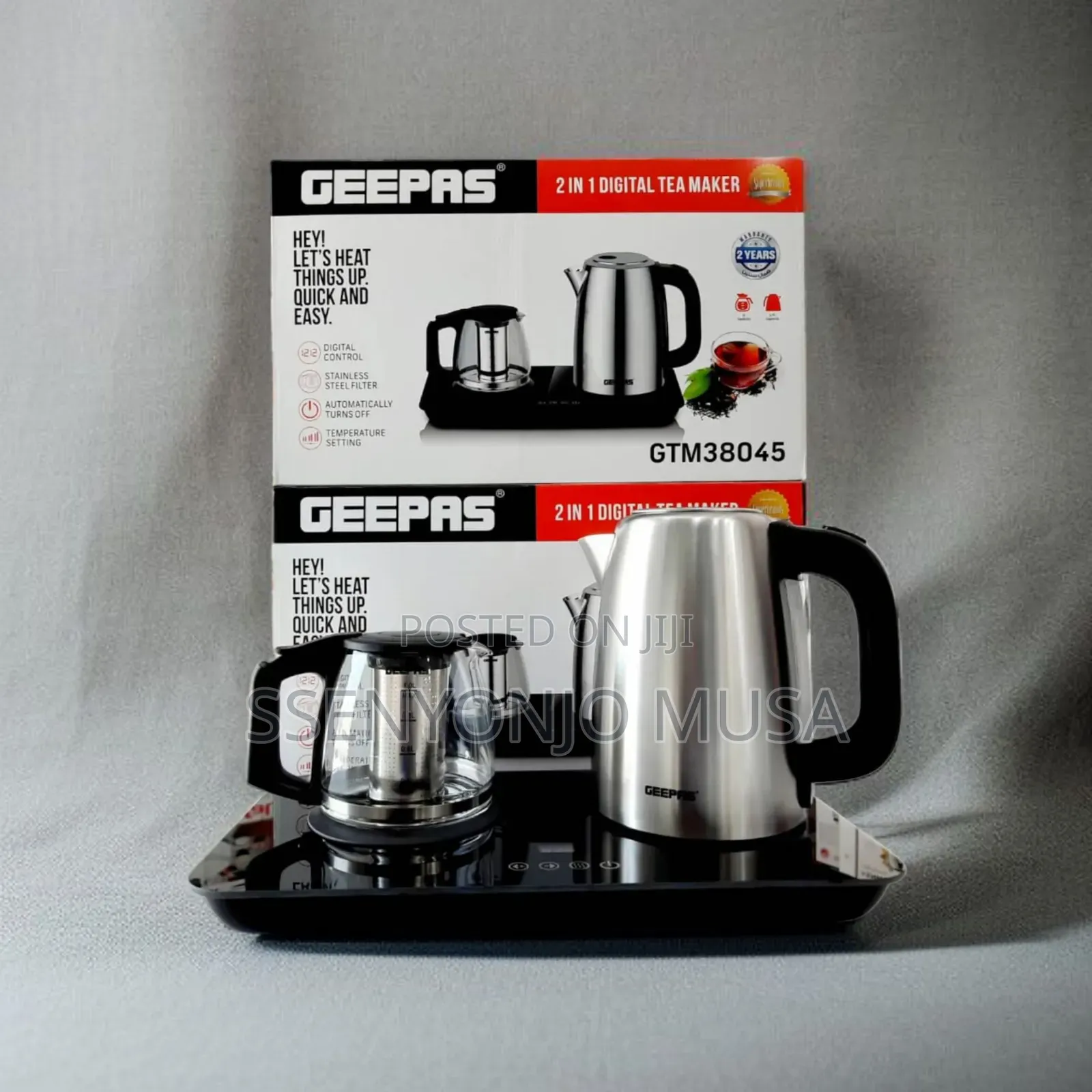 Geepas Digital Kettle Tea Maker 2-in-1 | Gtm38045