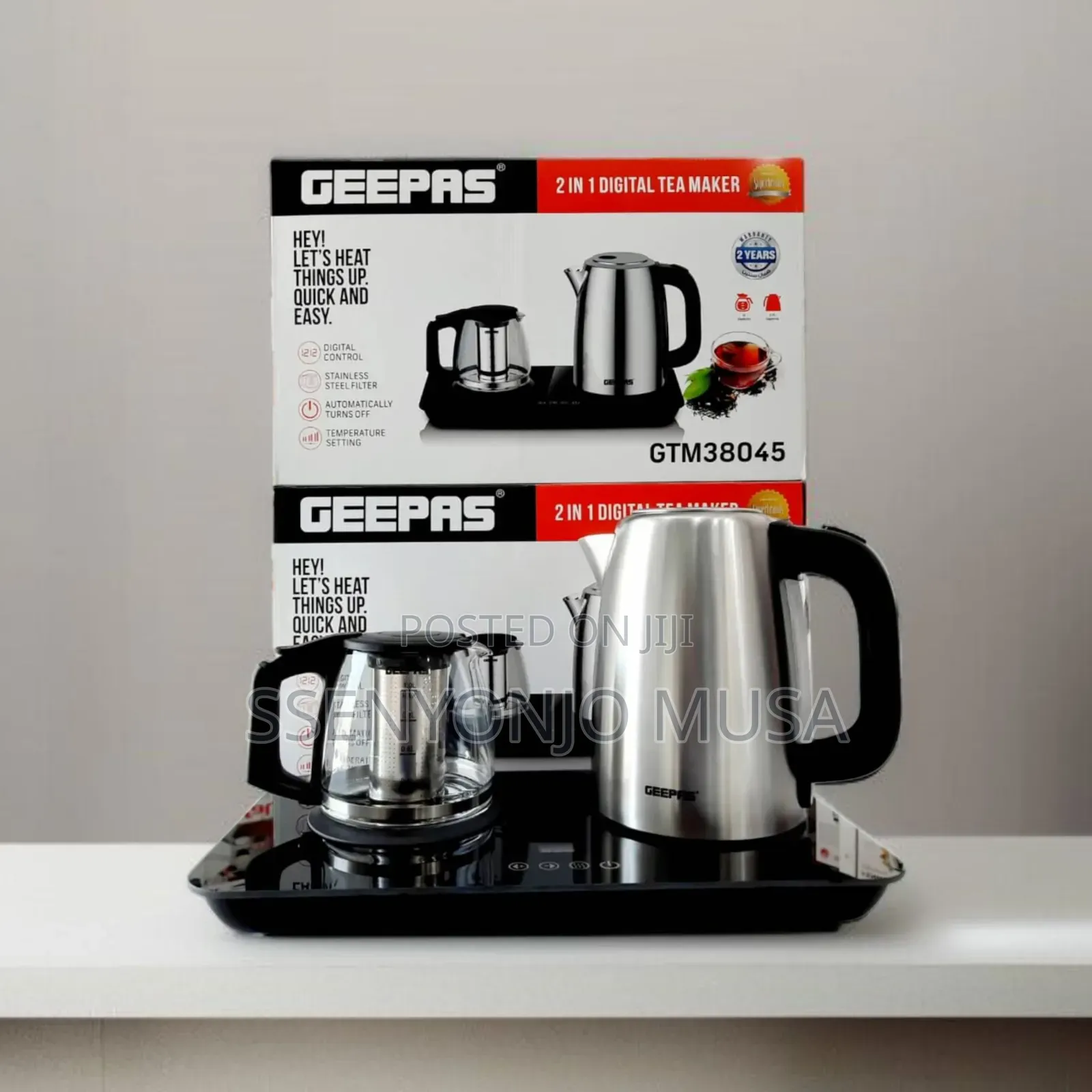 Geepas Digital Kettle Tea Maker 2-in-1 | Gtm38045