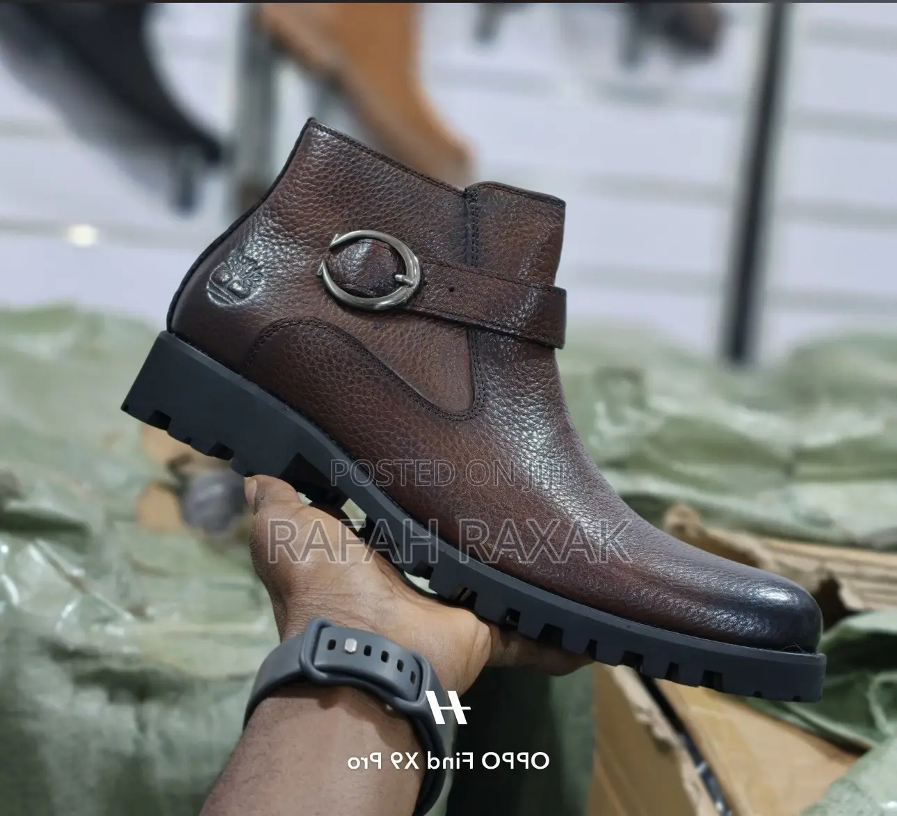 Original Dark Tan Timberland Premium Leather Formal Boots