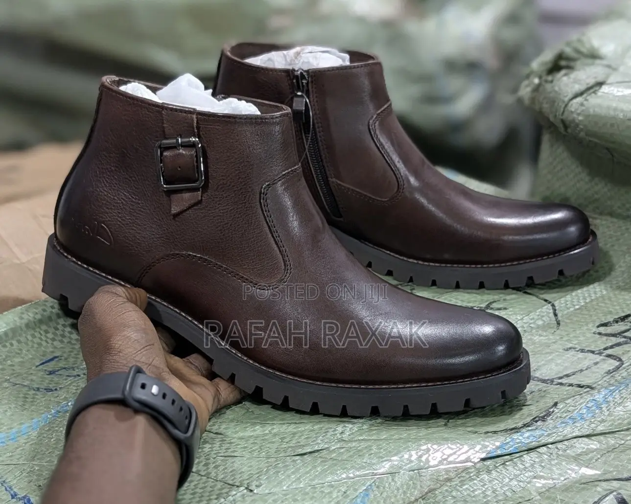 Men’S Classic Coffee Brown Clarks Formal Laceless Leather Boots