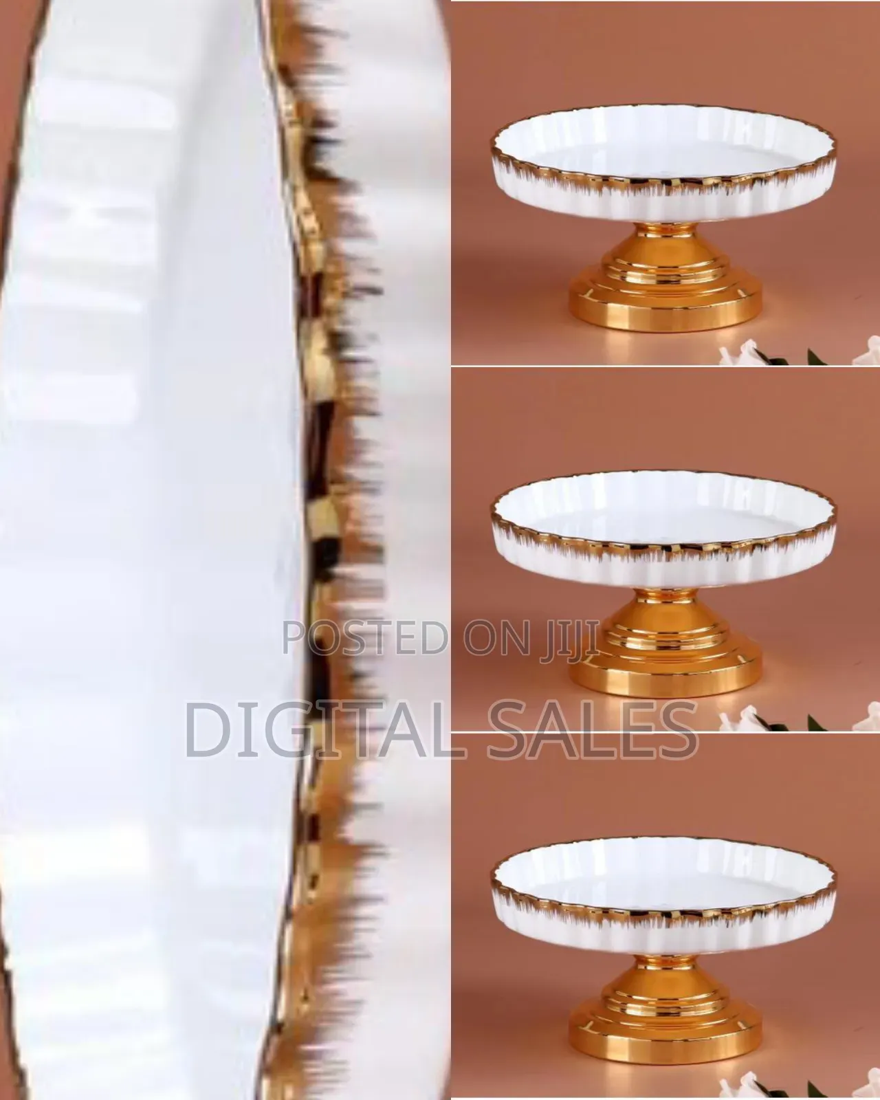 Ceramic Footed Bowl Round Pedestal Bowl Decorative Fruit Dish Hold