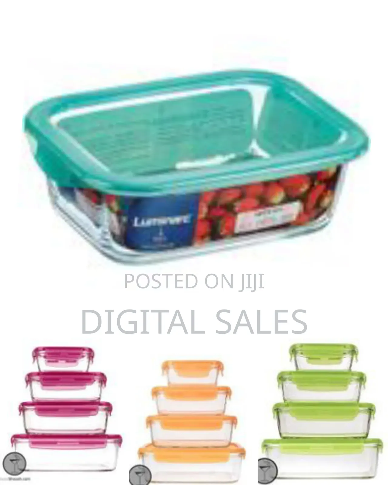 Luminarc Rectangle Borosilicate Glass Food Storage Containers
