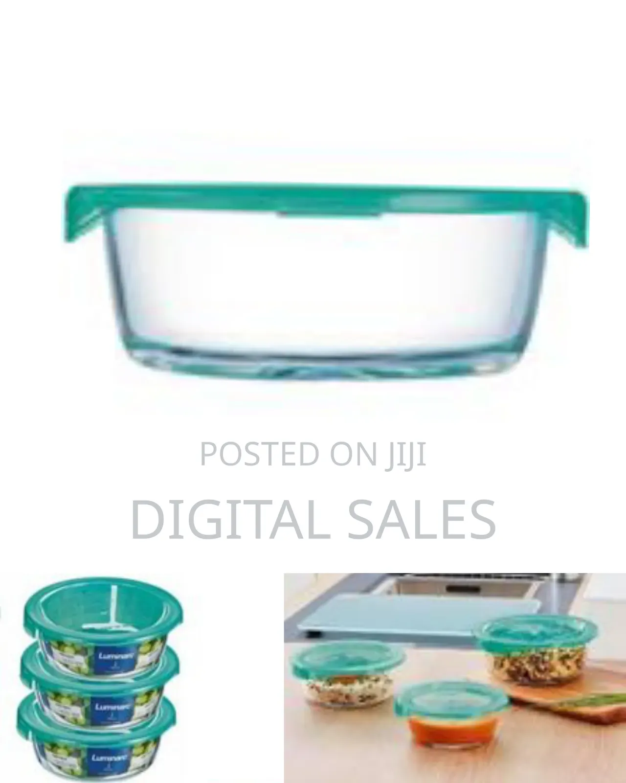 Luminarc Round Borosilicate Glass Food Storage Containers
