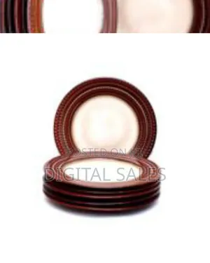 6 Pieces of Food Round Brown