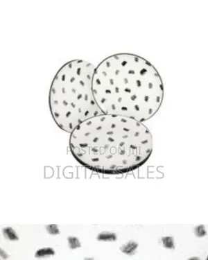 Round Box Design Dinner Plates, 6pcs