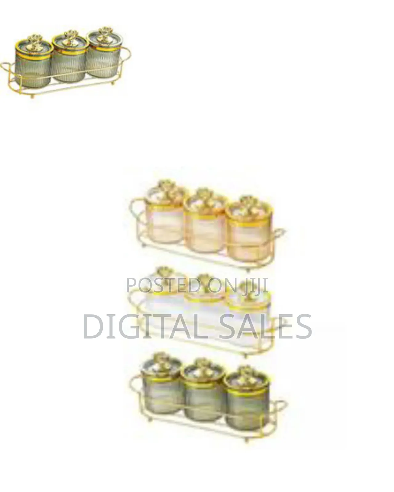 3 Piece Plastic Sugar Bowl Coffee Tea Canister Snack Storage
