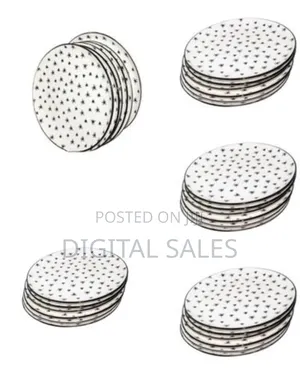 Round Star Design Dinner Plates, 6pcs