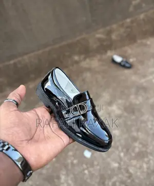 Original Black Shinny Dior Kid’S Loafers