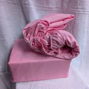 Cotton Fitted Bedsheets Pink 5*6, 6*6