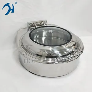 6l Round Chafing Dish Stainless Steel- Silver