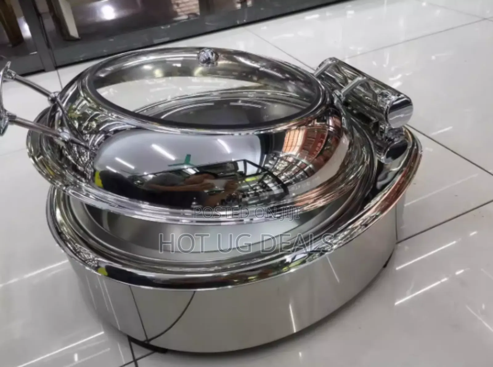 6l Round Chafing Dish Stainless Steel- Silver