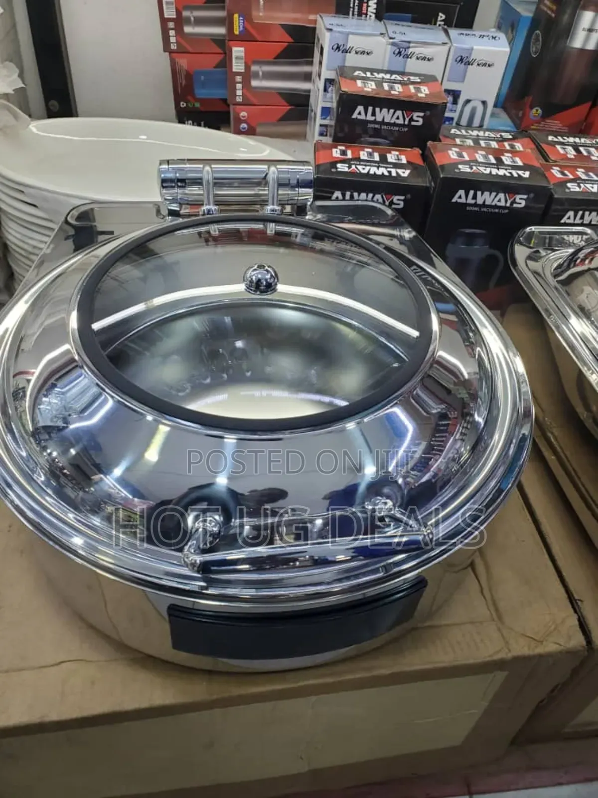 6l Round Chafing Dish Stainless Steel- Silver