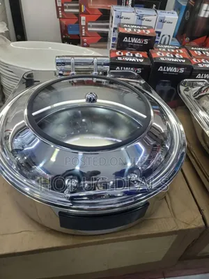 6l Round Chafing Dish Stainless Steel- Silver