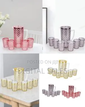 Bpa Free Leak Proof Plastic Water Jug With 6 Tumblers Drinkw
