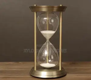32*17.5cm Transparent Brass Sand Hourly Glass Timer